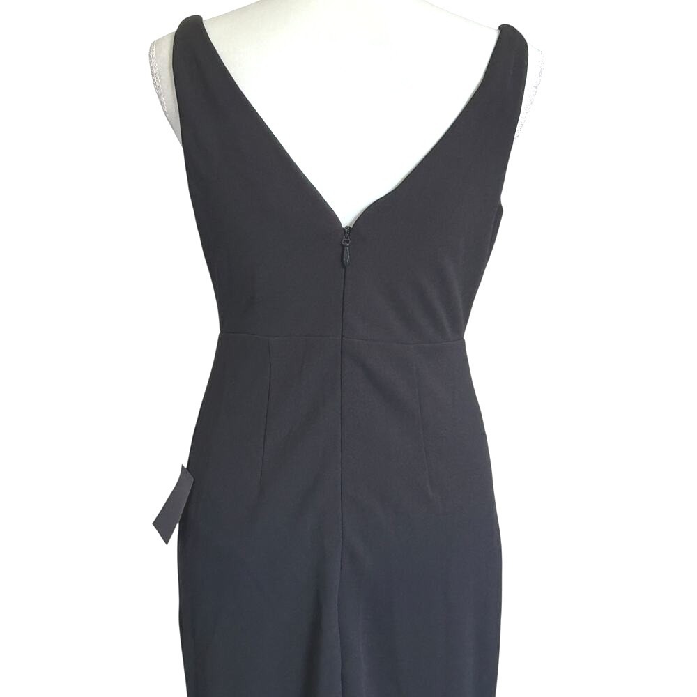 Lulus Black Formal Maxi Dress Sleeveless V Neck Evening Gown Wedding Guest M NWT - Picture 6 of 8